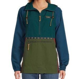 L.L. BEAN Mountain Classic Color Block Anorak Women's Jacket Size Medium